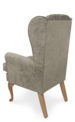 Mawcare - The Buckingham - high seat orthopedic Wingback fireside Armchair in Darcy fawn, Stain Resistant Finish, Waterproof, Breathable, Anti-microbial