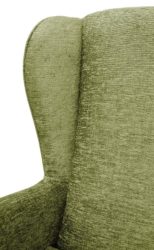 Mawcare - The Morecombe - high seat orthopedic Wingback fireside Armchair in Darcy Lime fabric, Stain Resistant Finish, Waterproof, Breathable, Anti-microbial