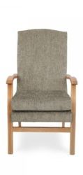 Mawcare - The Deepdale - high seat orthopedic fireside Armchair in Darcy Fawn fabric.
