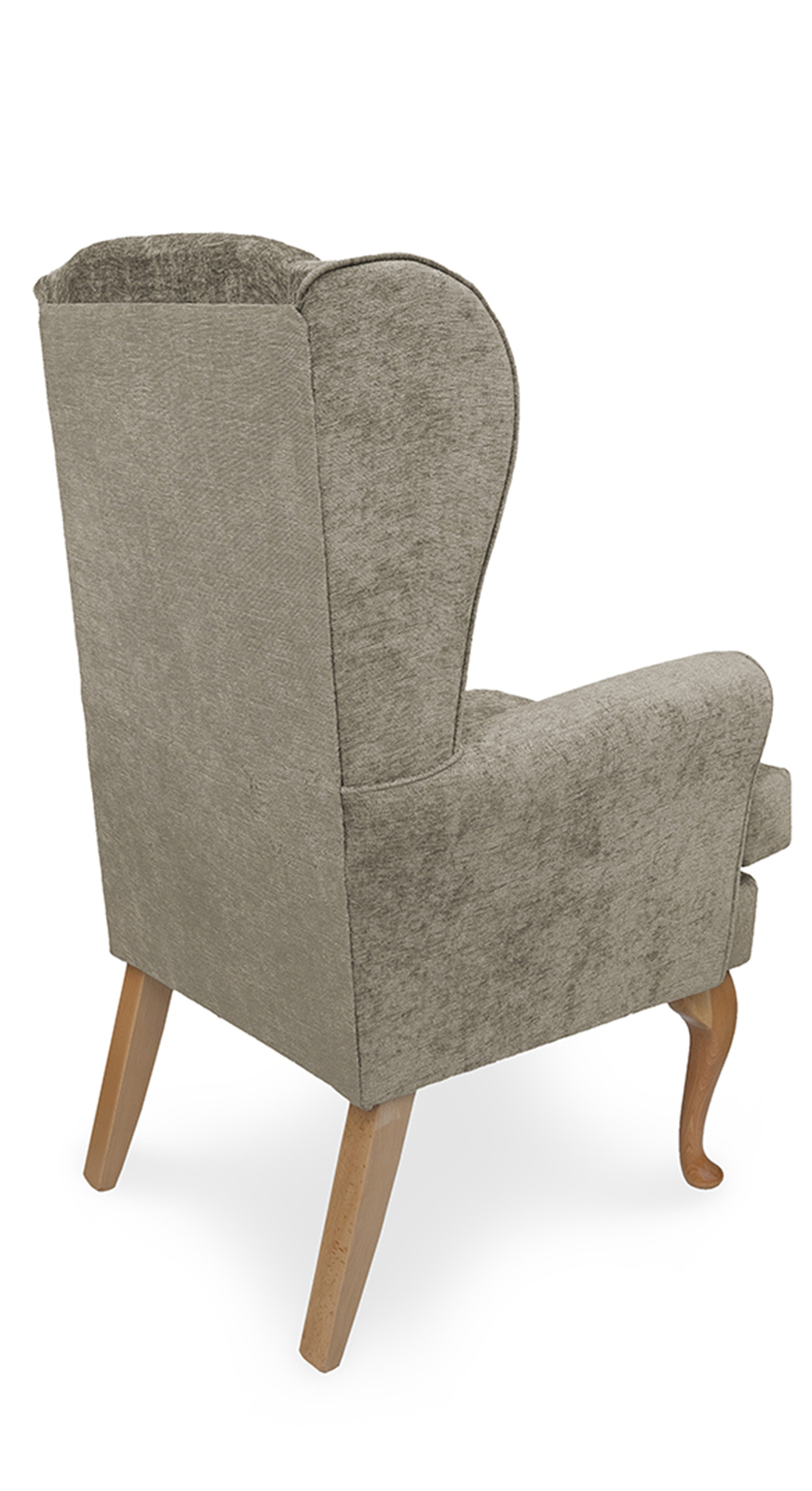 Mawcare - The Buckingham - high seat orthopedic Wingback fireside  Armchair in Darcy fawn, Stain Resistant Finish, Waterproof, Breathable, Anti-microbial